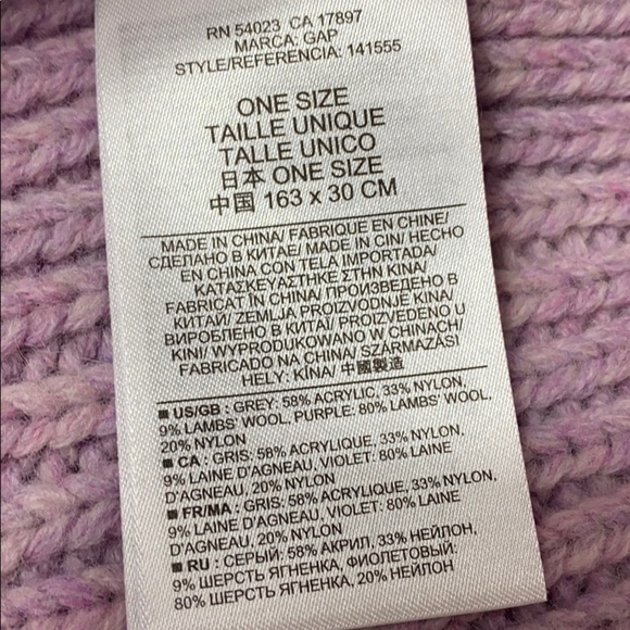 GAP colorblock gray and lavender scarf - Picture 3 of 4